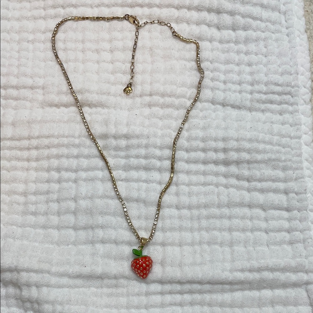 Kate Spade New York x Target | Strawberry Charm Tennis Necklace in Gold